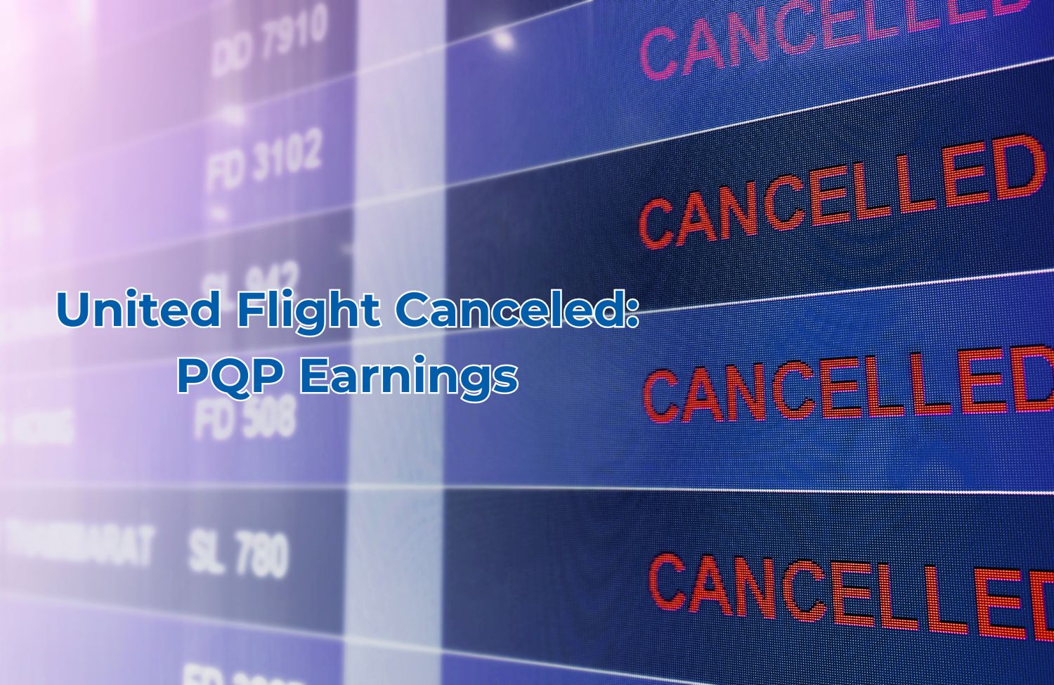 united flight canceled pqp earnings