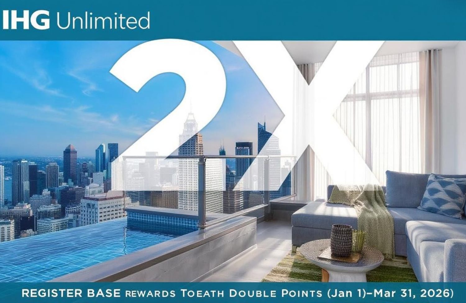 Double IHG Points From Your Second Stay (Jan 1–Mar 31, 2026) 6 double ihg points from your second stay