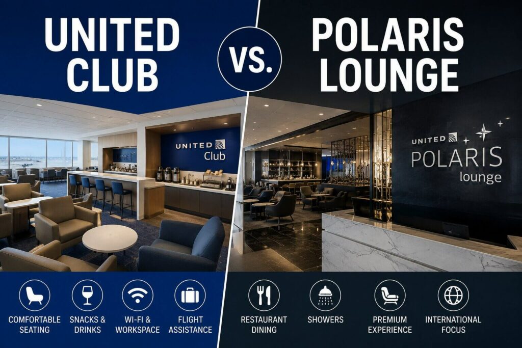 United Club vs. Polaris Lounge