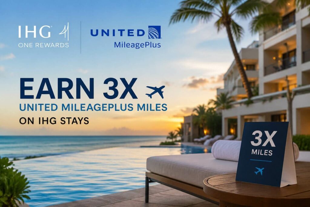 earn 3x united mileageplus miles on ihg stays