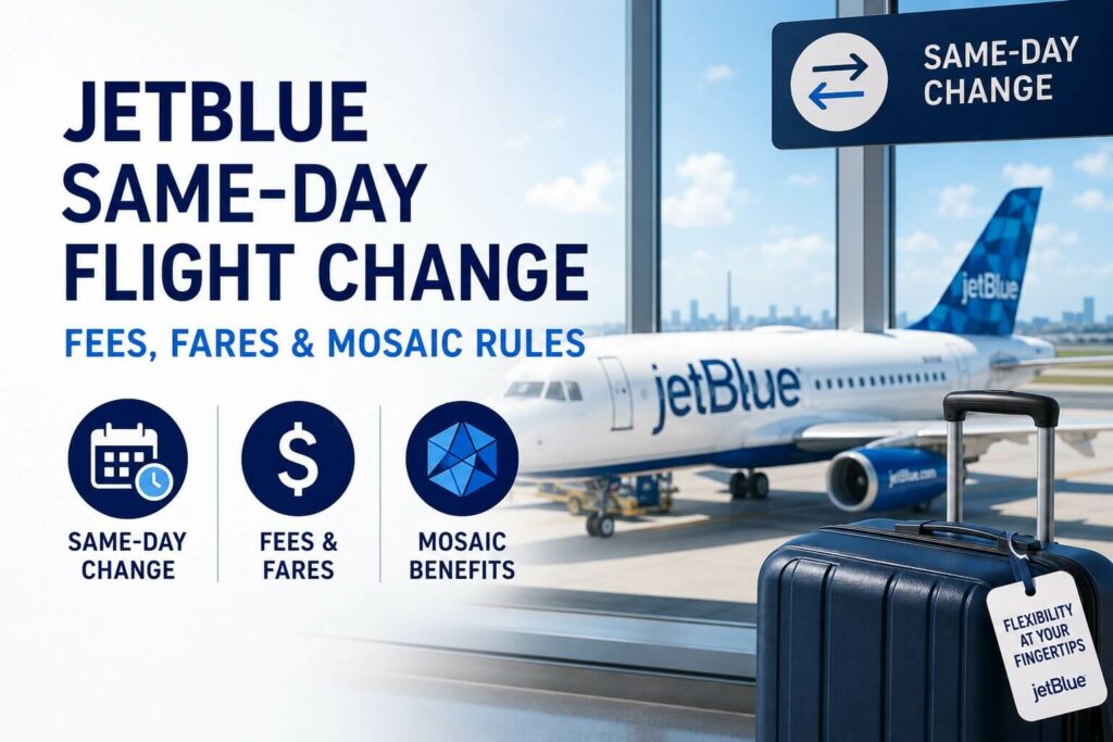 JetBlue Same-Day Flight Change: Fees, Fare Rules, Standby & Mosaic Benefits 7 jetblue same day flight change