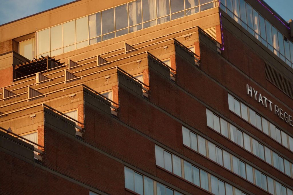 Bilt to Hyatt Transfers Devalued 25% Starting January 1, 2027 6 Hyatt Regency hotel exterior at sunset