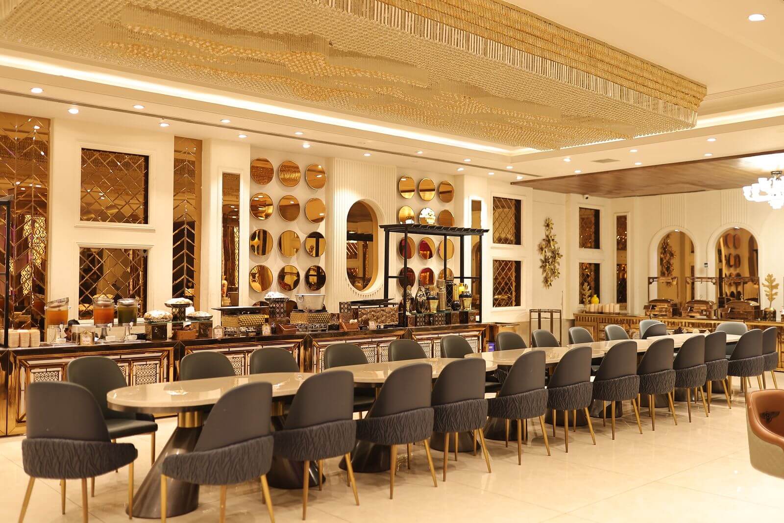 Delta SkyMiles Reserve Business Card Review: Is the $650 Fee Worth It? 1 Upscale lounge dining area with elegant seating